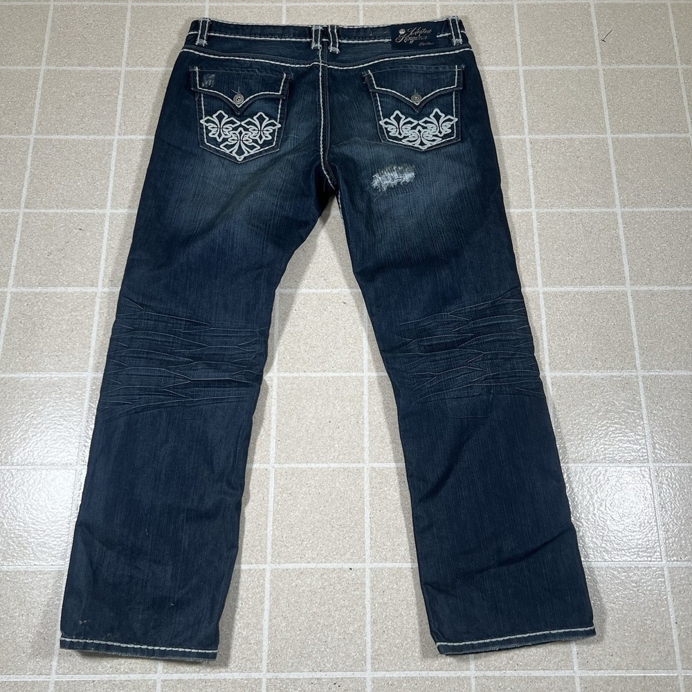 Vintage Pepe Jeans Skater Wide Leg  42x34 Dark Wash Baggy Denim Rap Style Y2K